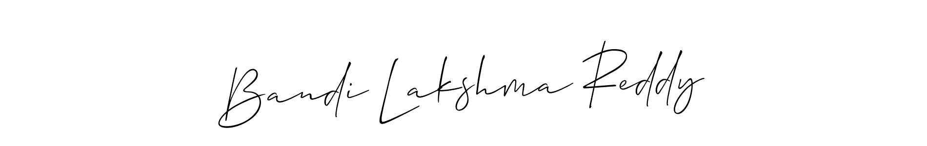 It looks lik you need a new signature style for name Bandi Lakshma Reddy. Design unique handwritten (Allison_Script) signature with our free signature maker in just a few clicks. Bandi Lakshma Reddy signature style 2 images and pictures png