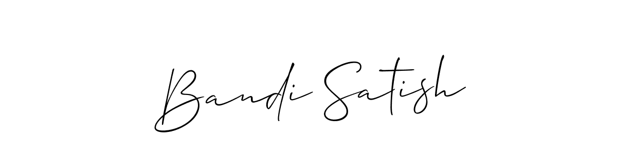 Make a short Bandi Satish signature style. Manage your documents anywhere anytime using Allison_Script. Create and add eSignatures, submit forms, share and send files easily. Bandi Satish signature style 2 images and pictures png
