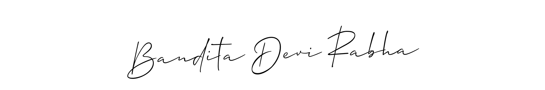 The best way (Allison_Script) to make a short signature is to pick only two or three words in your name. The name Bandita Devi Rabha include a total of six letters. For converting this name. Bandita Devi Rabha signature style 2 images and pictures png
