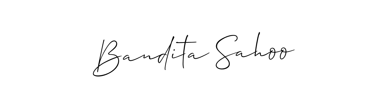 Make a beautiful signature design for name Bandita Sahoo. With this signature (Allison_Script) style, you can create a handwritten signature for free. Bandita Sahoo signature style 2 images and pictures png