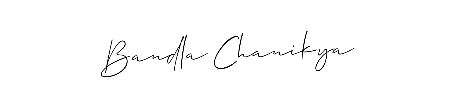 Use a signature maker to create a handwritten signature online. With this signature software, you can design (Allison_Script) your own signature for name Bandla Chanikya. Bandla Chanikya signature style 2 images and pictures png