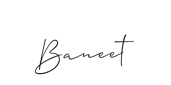 if you are searching for the best signature style for your name Baneet. so please give up your signature search. here we have designed multiple signature styles  using Allison_Script. Baneet signature style 2 images and pictures png