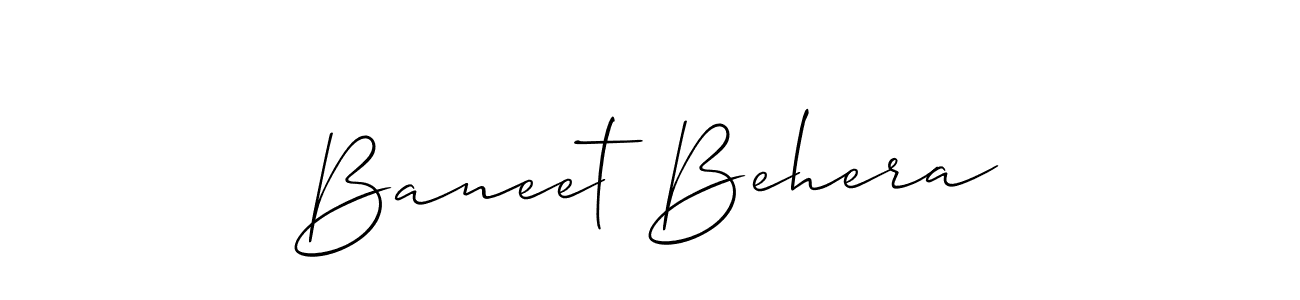 Baneet Behera stylish signature style. Best Handwritten Sign (Allison_Script) for my name. Handwritten Signature Collection Ideas for my name Baneet Behera. Baneet Behera signature style 2 images and pictures png