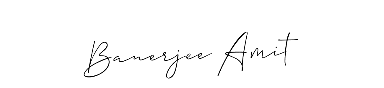 Design your own signature with our free online signature maker. With this signature software, you can create a handwritten (Allison_Script) signature for name Banerjee Amit. Banerjee Amit signature style 2 images and pictures png