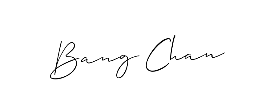 Allison_Script is a professional signature style that is perfect for those who want to add a touch of class to their signature. It is also a great choice for those who want to make their signature more unique. Get Bang Chan name to fancy signature for free. Bang Chan signature style 2 images and pictures png