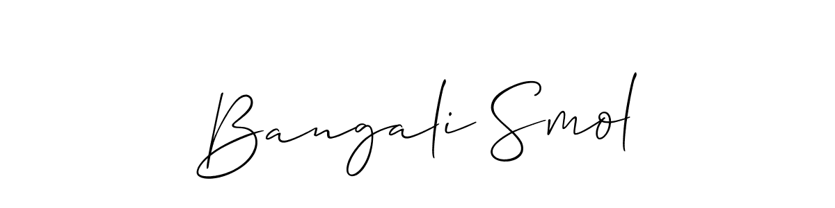 How to make Bangali Smol name signature. Use Allison_Script style for creating short signs online. This is the latest handwritten sign. Bangali Smol signature style 2 images and pictures png