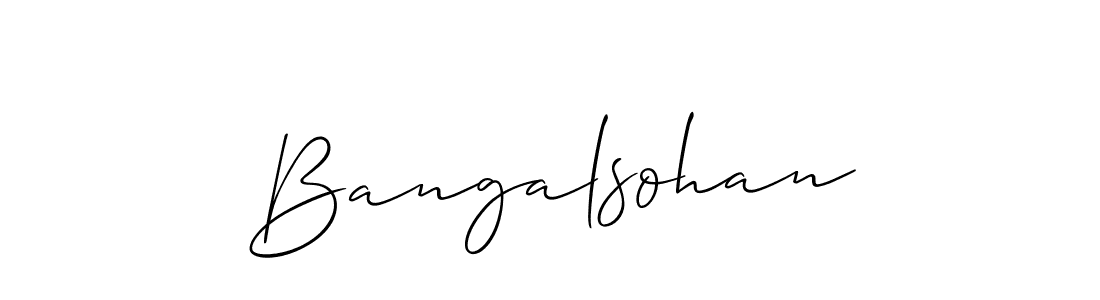 if you are searching for the best signature style for your name Bangalsohan. so please give up your signature search. here we have designed multiple signature styles  using Allison_Script. Bangalsohan signature style 2 images and pictures png