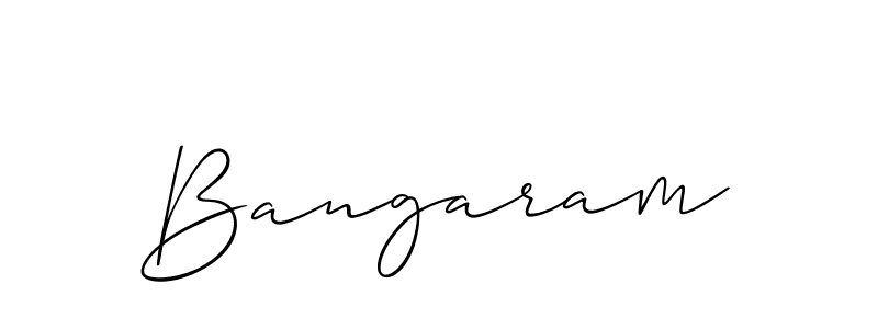 Also we have Bangaram name is the best signature style. Create professional handwritten signature collection using Allison_Script autograph style. Bangaram signature style 2 images and pictures png