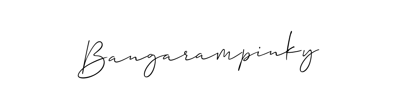 Also You can easily find your signature by using the search form. We will create Bangarampinky name handwritten signature images for you free of cost using Allison_Script sign style. Bangarampinky signature style 2 images and pictures png