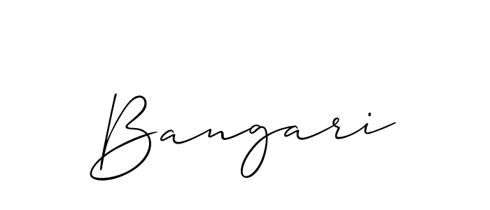 Also we have Bangari name is the best signature style. Create professional handwritten signature collection using Allison_Script autograph style. Bangari signature style 2 images and pictures png