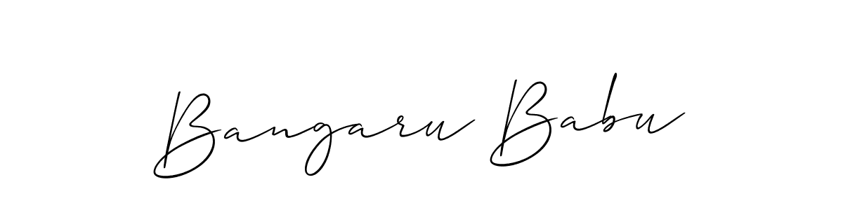 The best way (Allison_Script) to make a short signature is to pick only two or three words in your name. The name Bangaru Babu include a total of six letters. For converting this name. Bangaru Babu signature style 2 images and pictures png