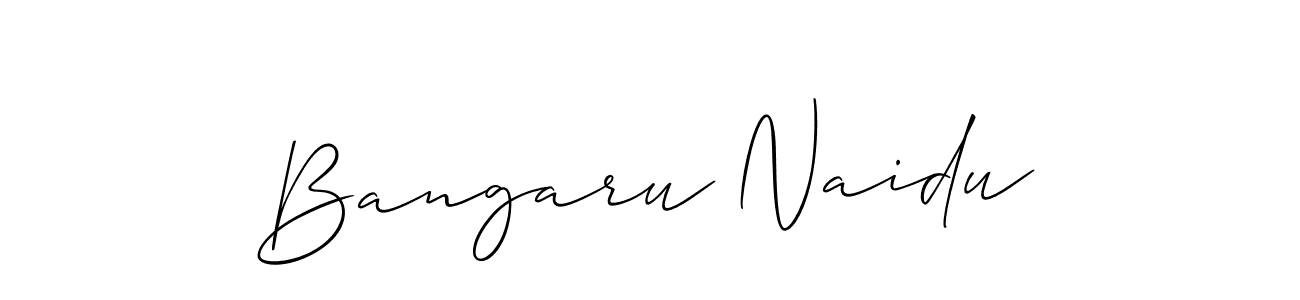 Use a signature maker to create a handwritten signature online. With this signature software, you can design (Allison_Script) your own signature for name Bangaru Naidu. Bangaru Naidu signature style 2 images and pictures png