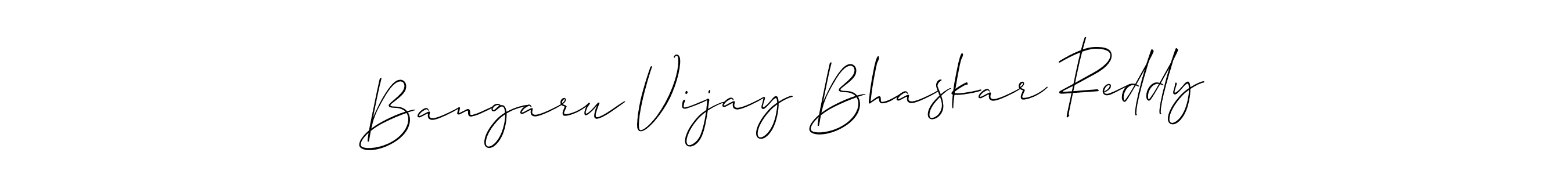 Design your own signature with our free online signature maker. With this signature software, you can create a handwritten (Allison_Script) signature for name Bangaru Vijay Bhaskar Reddy. Bangaru Vijay Bhaskar Reddy signature style 2 images and pictures png