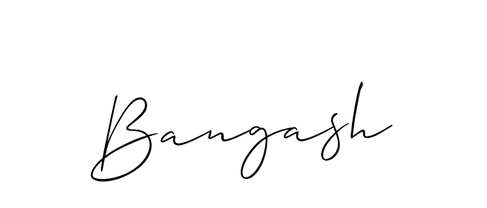 Bangash stylish signature style. Best Handwritten Sign (Allison_Script) for my name. Handwritten Signature Collection Ideas for my name Bangash. Bangash signature style 2 images and pictures png