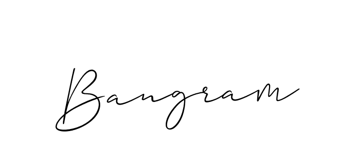 The best way (Allison_Script) to make a short signature is to pick only two or three words in your name. The name Bangram include a total of six letters. For converting this name. Bangram signature style 2 images and pictures png