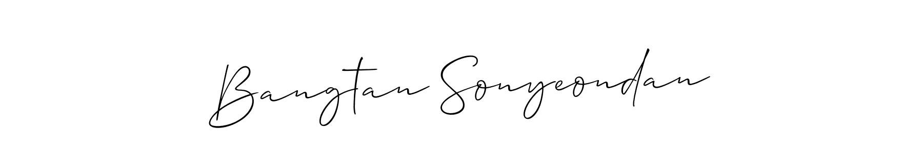 Also we have Bangtan Sonyeondan name is the best signature style. Create professional handwritten signature collection using Allison_Script autograph style. Bangtan Sonyeondan signature style 2 images and pictures png