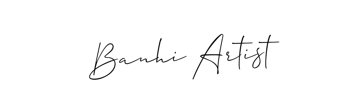 Design your own signature with our free online signature maker. With this signature software, you can create a handwritten (Allison_Script) signature for name Banhi Artist. Banhi Artist signature style 2 images and pictures png