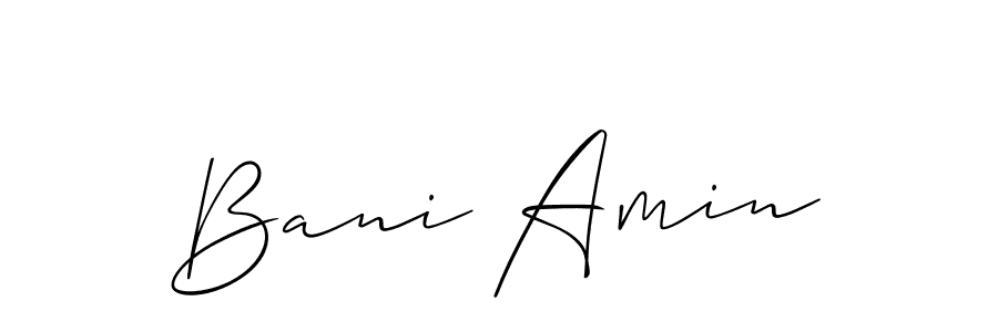 Similarly Allison_Script is the best handwritten signature design. Signature creator online .You can use it as an online autograph creator for name Bani Amin. Bani Amin signature style 2 images and pictures png