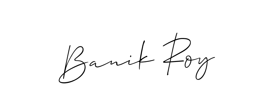 Banik Roy stylish signature style. Best Handwritten Sign (Allison_Script) for my name. Handwritten Signature Collection Ideas for my name Banik Roy. Banik Roy signature style 2 images and pictures png