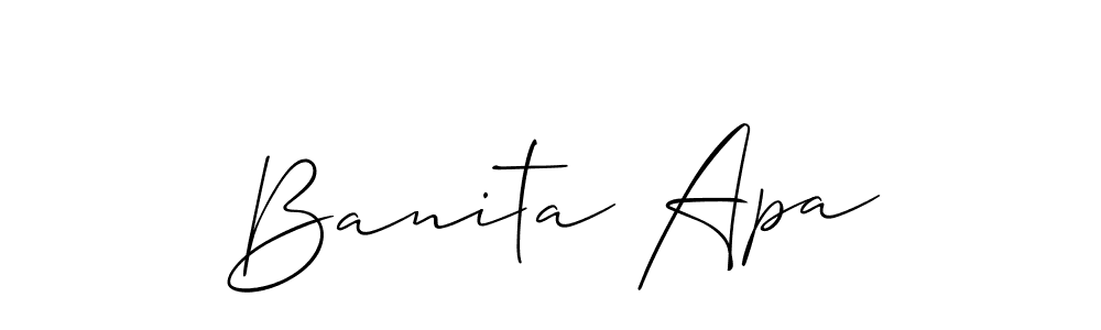 Check out images of Autograph of Banita Apa name. Actor Banita Apa Signature Style. Allison_Script is a professional sign style online. Banita Apa signature style 2 images and pictures png