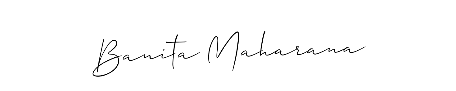 How to make Banita Maharana signature? Allison_Script is a professional autograph style. Create handwritten signature for Banita Maharana name. Banita Maharana signature style 2 images and pictures png