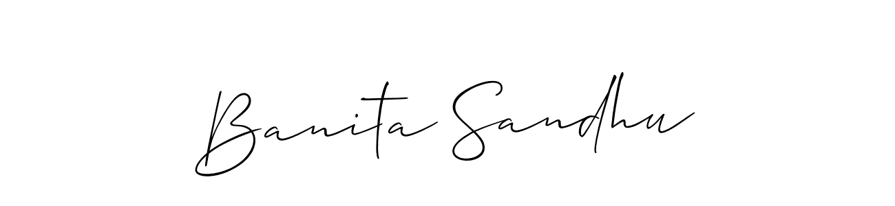 Banita Sandhu stylish signature style. Best Handwritten Sign (Allison_Script) for my name. Handwritten Signature Collection Ideas for my name Banita Sandhu. Banita Sandhu signature style 2 images and pictures png