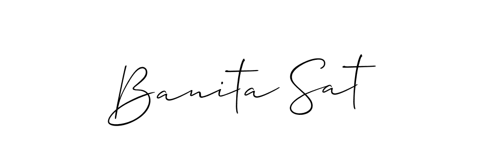 Also You can easily find your signature by using the search form. We will create Banita Sat name handwritten signature images for you free of cost using Allison_Script sign style. Banita Sat signature style 2 images and pictures png