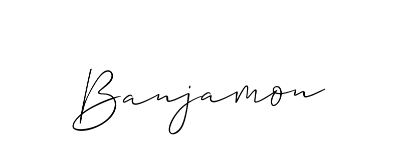 if you are searching for the best signature style for your name Banjamon. so please give up your signature search. here we have designed multiple signature styles  using Allison_Script. Banjamon signature style 2 images and pictures png