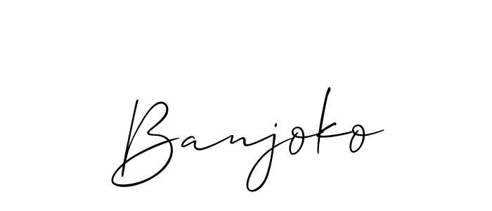 How to make Banjoko signature? Allison_Script is a professional autograph style. Create handwritten signature for Banjoko name. Banjoko signature style 2 images and pictures png