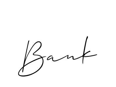 Design your own signature with our free online signature maker. With this signature software, you can create a handwritten (Allison_Script) signature for name Bank. Bank signature style 2 images and pictures png