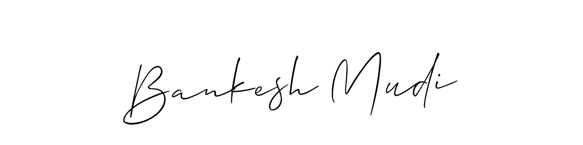 How to make Bankesh Mudi name signature. Use Allison_Script style for creating short signs online. This is the latest handwritten sign. Bankesh Mudi signature style 2 images and pictures png