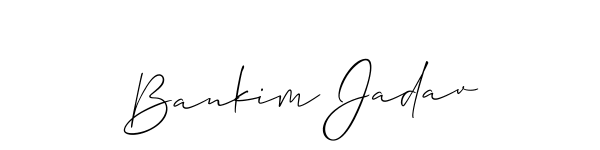 You can use this online signature creator to create a handwritten signature for the name Bankim Jadav. This is the best online autograph maker. Bankim Jadav signature style 2 images and pictures png