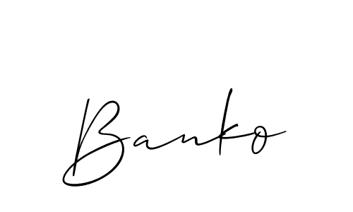 Best and Professional Signature Style for Banko. Allison_Script Best Signature Style Collection. Banko signature style 2 images and pictures png