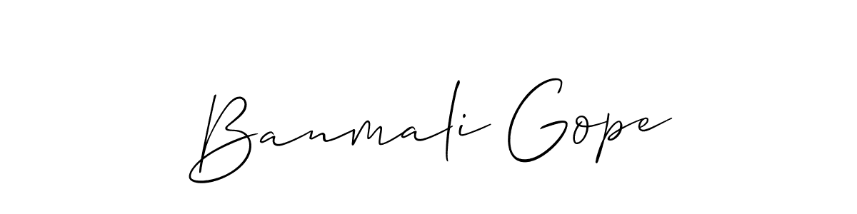 Design your own signature with our free online signature maker. With this signature software, you can create a handwritten (Allison_Script) signature for name Banmali Gope. Banmali Gope signature style 2 images and pictures png