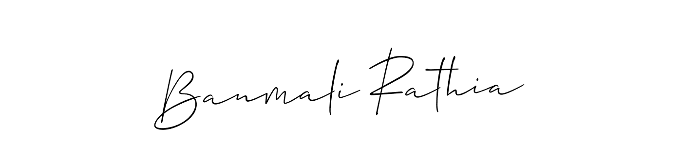 Design your own signature with our free online signature maker. With this signature software, you can create a handwritten (Allison_Script) signature for name Banmali Rathia. Banmali Rathia signature style 2 images and pictures png