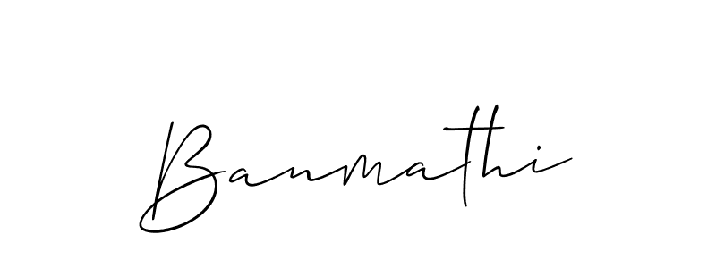 if you are searching for the best signature style for your name Banmathi. so please give up your signature search. here we have designed multiple signature styles  using Allison_Script. Banmathi signature style 2 images and pictures png