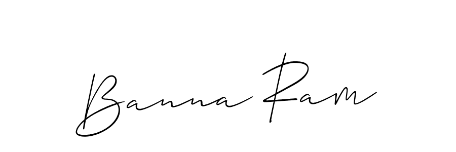 You should practise on your own different ways (Allison_Script) to write your name (Banna Ram) in signature. don't let someone else do it for you. Banna Ram signature style 2 images and pictures png