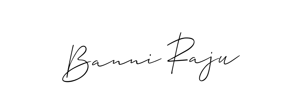 How to make Banni Raju signature? Allison_Script is a professional autograph style. Create handwritten signature for Banni Raju name. Banni Raju signature style 2 images and pictures png