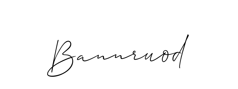 Create a beautiful signature design for name Bannruod. With this signature (Allison_Script) fonts, you can make a handwritten signature for free. Bannruod signature style 2 images and pictures png