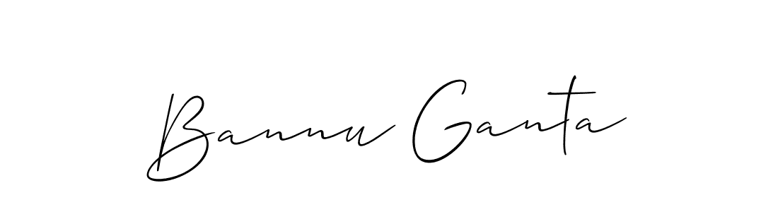 Bannu Ganta stylish signature style. Best Handwritten Sign (Allison_Script) for my name. Handwritten Signature Collection Ideas for my name Bannu Ganta. Bannu Ganta signature style 2 images and pictures png