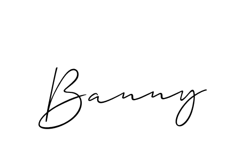 Design your own signature with our free online signature maker. With this signature software, you can create a handwritten (Allison_Script) signature for name Banny. Banny signature style 2 images and pictures png