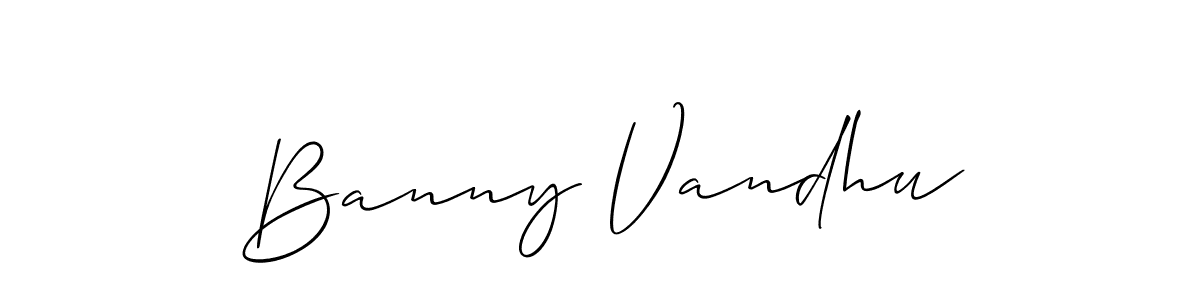 Once you've used our free online signature maker to create your best signature Allison_Script style, it's time to enjoy all of the benefits that Banny Vandhu name signing documents. Banny Vandhu signature style 2 images and pictures png