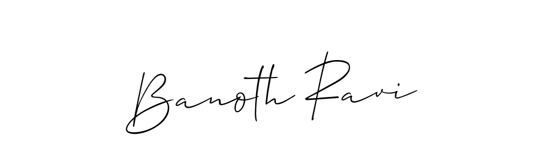 Design your own signature with our free online signature maker. With this signature software, you can create a handwritten (Allison_Script) signature for name Banoth Ravi. Banoth Ravi signature style 2 images and pictures png
