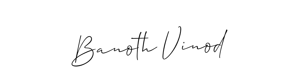 How to Draw Banoth Vinod signature style? Allison_Script is a latest design signature styles for name Banoth Vinod. Banoth Vinod signature style 2 images and pictures png