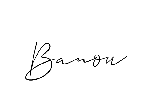 Make a beautiful signature design for name Banou. With this signature (Allison_Script) style, you can create a handwritten signature for free. Banou signature style 2 images and pictures png