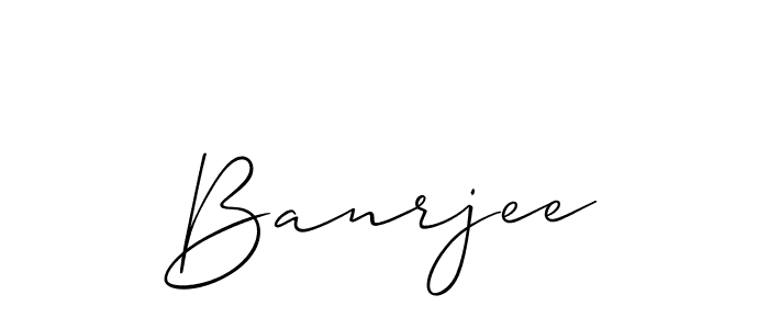 How to make Banrjee signature? Allison_Script is a professional autograph style. Create handwritten signature for Banrjee name. Banrjee signature style 2 images and pictures png