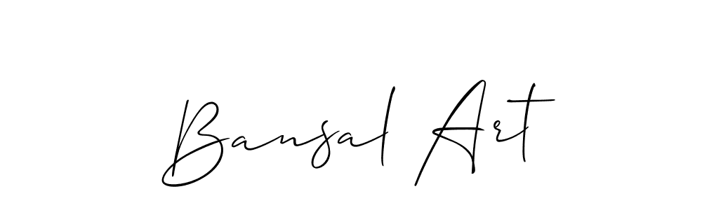 You should practise on your own different ways (Allison_Script) to write your name (Bansal Art) in signature. don't let someone else do it for you. Bansal Art signature style 2 images and pictures png
