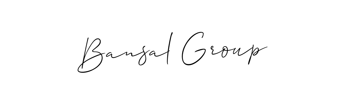 The best way (Allison_Script) to make a short signature is to pick only two or three words in your name. The name Bansal Group include a total of six letters. For converting this name. Bansal Group signature style 2 images and pictures png