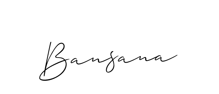 The best way (Allison_Script) to make a short signature is to pick only two or three words in your name. The name Bansana include a total of six letters. For converting this name. Bansana signature style 2 images and pictures png