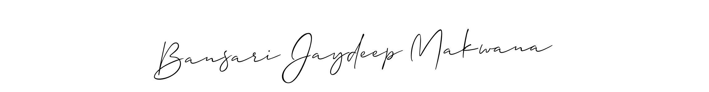 Use a signature maker to create a handwritten signature online. With this signature software, you can design (Allison_Script) your own signature for name Bansari Jaydeep Makwana. Bansari Jaydeep Makwana signature style 2 images and pictures png